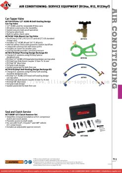 SNAP-ON Air Conditioning: Can Tapper Valve / Seal and Clutch Service