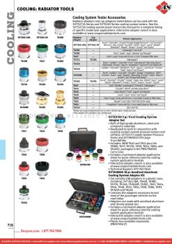 SNAP-ON Cooling System Tester Accessories