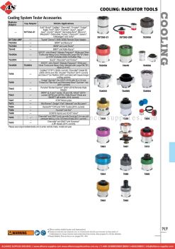 SNAP-ON Cooling System Tester Accessories