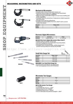 SNAP-ON Measuring: Micrometers And Sets