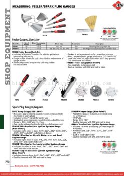 SNAP-ON Measuring: Feeler/Spark Plug Gauges