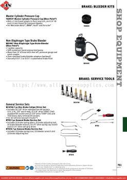 SNAP-ON Brake: Bleeder Kits / Service Tools