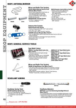 SNAP-ON Body: Antenna/mirror / General Service Tools / Headlamp Aiming