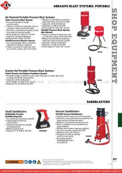 SNAP-ON Abrasive Blast Systems: Portable / Sandblasters