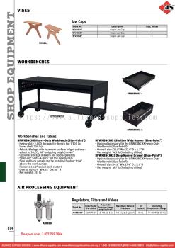 SNAP-ON Vises / Workbenches / Air Processing Equipment