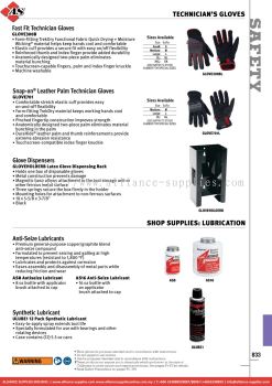 SNAP-ON Technician’s Gloves / Shop Supplies: Lubrication