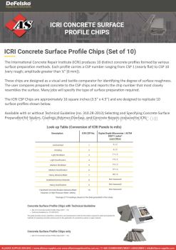 DEFELSKO ICRI Concrete Surface Profile Chips (Set of 10)