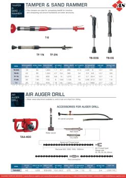 TOKU Tamper & Sand Rammer / Air Auger Drill