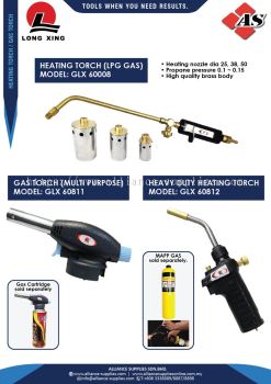 LONG XING Heating Torch (Lpg Gas) / Gas Torch (Multi Purpose) / Heavy Duty Heating Torch