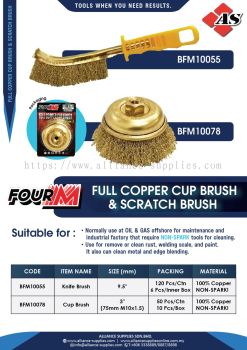 FOUR M Full Copper Cup Brush & Scratch Brush