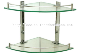 STAINLESS STEEL GLASS SHELF E22-2
