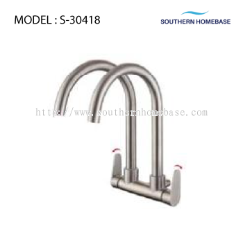 KITCHEN WALL DOUBLE SINK TAP ELITE S-30418