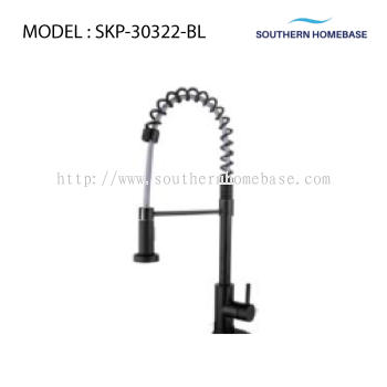 KITCHEN PILLAR SINK TAP MIXER BLACK ELITE SKP30322-BL