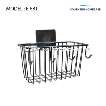 KITCHEN STAINLESS STEEL RACK WITH HOOK ELITE E 681