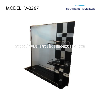 BATHROOM MIRROR WITH GLASS SHELF ELITE V-2267