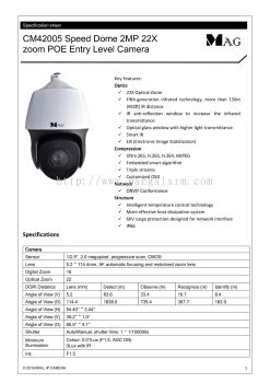 CM42005 C MAG IR SPEED DOME 2MP MOTORIZED POE IP CAMERA FOR OUTDOOR