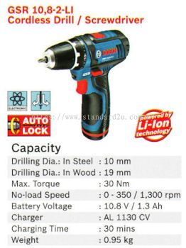 Cordless Dril (Screwdriver) GSR 10.8-2-LI