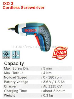 Cordless Screwdriver IXO 3