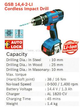 Cordless Impact Drill GSB 14.4-2-LI