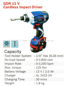 Cordless Impact Driver GDR 12 V