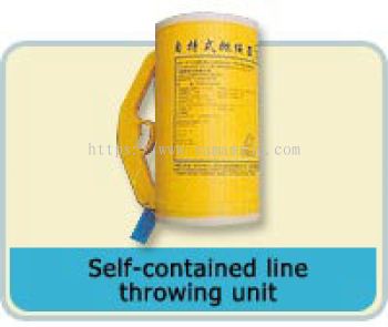 Self-contained line throwing unit