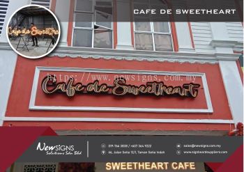 Cafe De Sweetheart - Alum with Led Neon