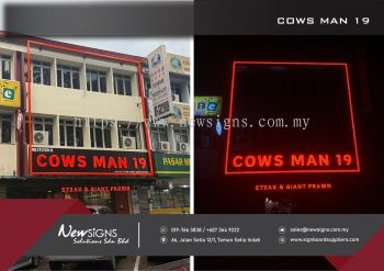 COWS MAN 19 - Gi Base with Alum Front Lit Lettering