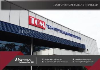 Aluminum Box-up Lettering_Tom Tech Off Shore Marine (S) Pte Ltd