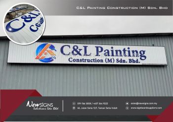 C&L Painting Construction (M) Sdn. Bhd. - GI Base with PVC FoamBoard Lettering
