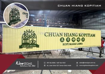 CHUAN HIANG KOPITIAM - GI Base with PVC Lettering