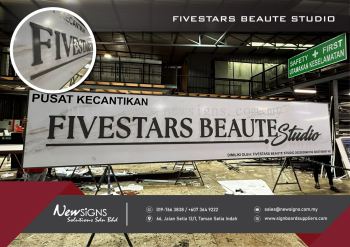 FIVESTARS BEAUTE STUDIO -   Polycarbonate with Printing Sticker & PVC Lettering
