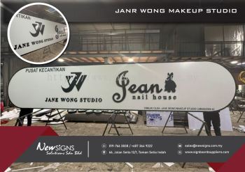 JANR WONG MAKEUP STUDIO - Acp Base with PVC Foamboard Lettering