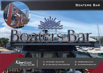 Boaters Bar - Stainless steel keyline frontlit letterings-02