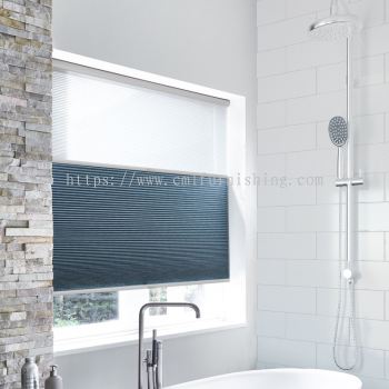 bathroom-blue-honeycomb-blind