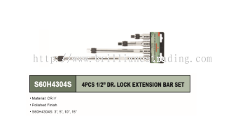 1/2" DR. LOCK EXTENSION BAR SET 4 PCS - S60H4304S