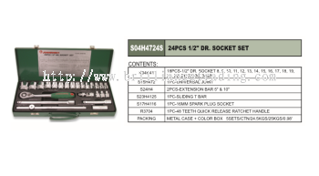 1/2" DR. SOCKET SET 24 PCS - S04H4724S