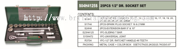 1/2" DR. SOCKET SET - S04H4125S