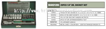 1/4" DR. SOCKET SET 25 PCS - S04H2125S