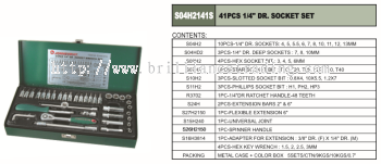 1/4" DR. SOCKET SET 41 PCS - S04H2141S