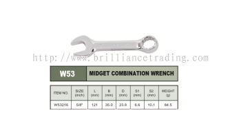 MIDGET COMBINATION WRENCH - W53216