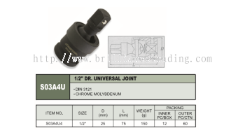 1/2" DR. UNIVERSAL JOINT - S03A4U