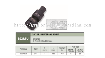 3/4" DR. UNIVERSAL JOINT - S03A6U