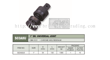 1" DR. UNIVERSAL JOINT - S03A8U