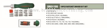 RATCHET DRIVER BIT SET 19 PCS - DR0119S