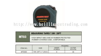 MEASURING TAPES 7.5M/25FT - MT0303