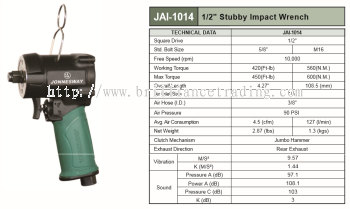 1/2" STUBBY IMPACT WRENCH - JAI-1014