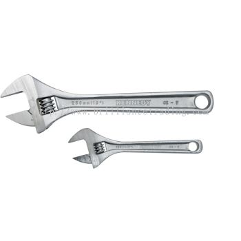 10" / 6" CHROMED FINISH ADJUSTABLE WRENCH SET - KEN5011560K