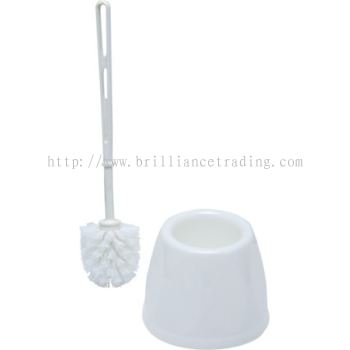 PLASTIC TURKS HEAD TOILETBRUSH HOLDER SET COT9072560K