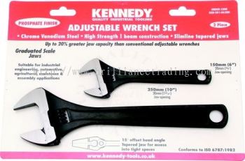 Adjustable Spanner Set, Phosphate Finish 2Pcs, KEN5010620K