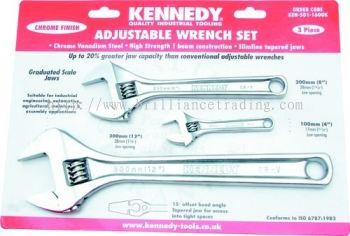 Adjustable Spanner, Chrome Finish Set 3Pcs, KEN5011600K